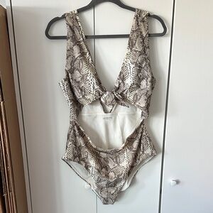 Aerie Snake Print One Piece Swimsuit